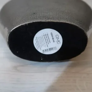 Silver Hammered Metal Vase with Textured Finish - Image 2