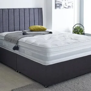 Double divan bed with mattress – ready to use, no assembly