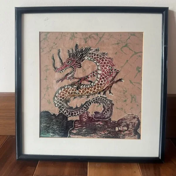 SILK DRAGON PRINT PROFESSIONALLY FRAMED