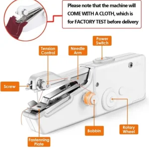 Auqatur Sewing Machine, Cordless Handheld Mini Sewing Machine - Image 4