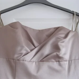 Mink Coloured Strapless Bridesmaid Dress by Debenhams, Size 12 - Image 2
