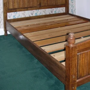 Solid English Oak Kingsize Bed with Half Tester and Canopy