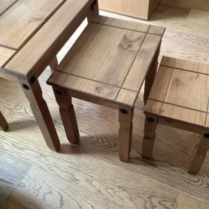 Nice set of 3 solid wood tables - Image 3