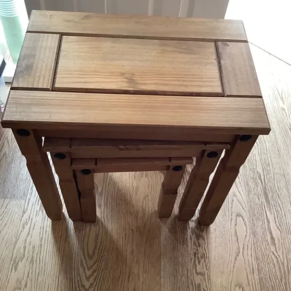 Nice set of 3 solid wood tables