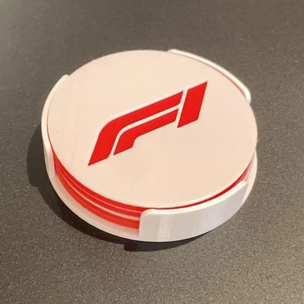 F1 Coasters with Holder Set of 4