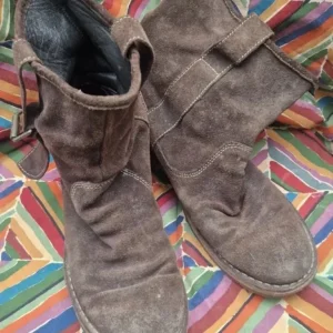FLY LONDON Tan Suede Leather Size 7 EU 41