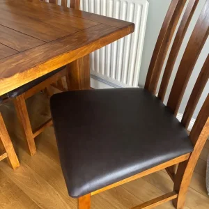 Oak Dining Table, 6 Chairs and Sideboard - Image 2