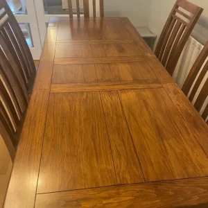 Oak Dining Table, 6 Chairs and Sideboard - Image 4