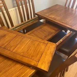 Oak Dining Table, 6 Chairs and Sideboard - Image 5