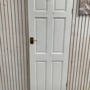 Pine internal 6 panel door in white H196.5cm x W68cm - Image 2