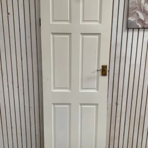 Pine internal 6 panel door in white H196.5cm x W68cm - Image 4