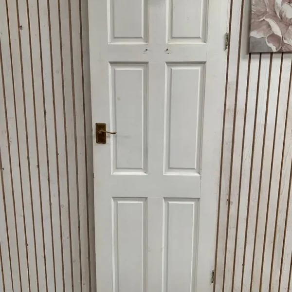 Pine internal 6 panel door in white H196.5cm x W68cm