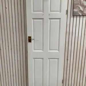 Pine internal 6 panel door in white H196.5cm x W68cm