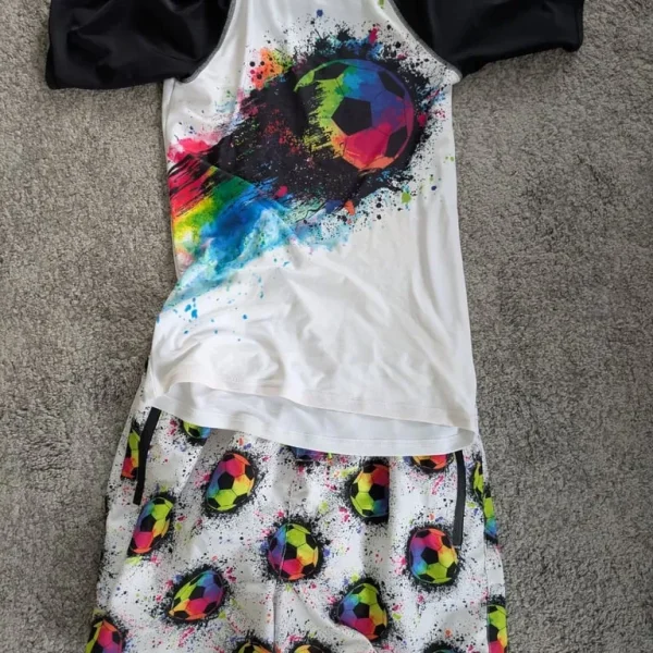 Rash vest and swim shorts