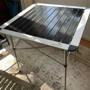 Roll top camping table