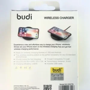 Budi Wireless Fast Charger with Stand 15W - Image 2