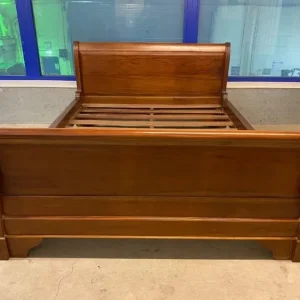 Solid Teak King Size Sleigh Bed - Image 2
