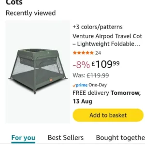 Venture travel cot - Image 2