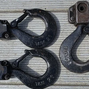 2T black Swivel Chain Clevis Latch Hook x3 - Image 2