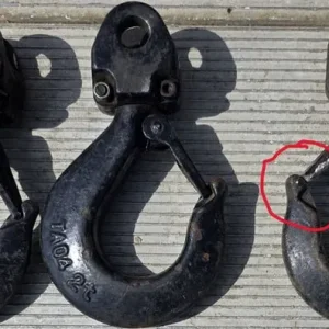 2T black Swivel Chain Clevis Latch Hook x3