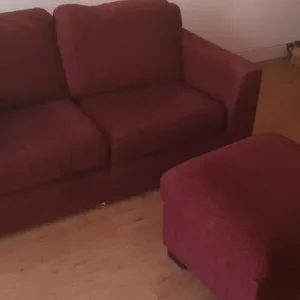 Sofa with storage footstool