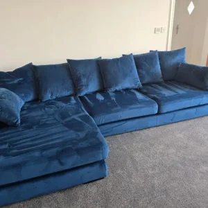 Navy blue corner sofa - Image 2
