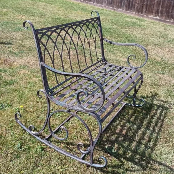 Metal Rocking Garden Bench