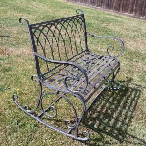 Metal Rocking Garden Bench