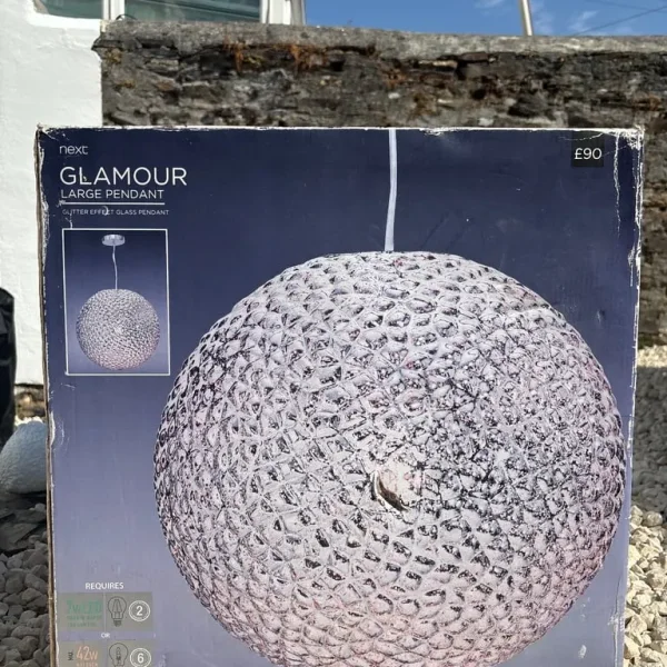 Ceiling Light, glitter effect large pendant