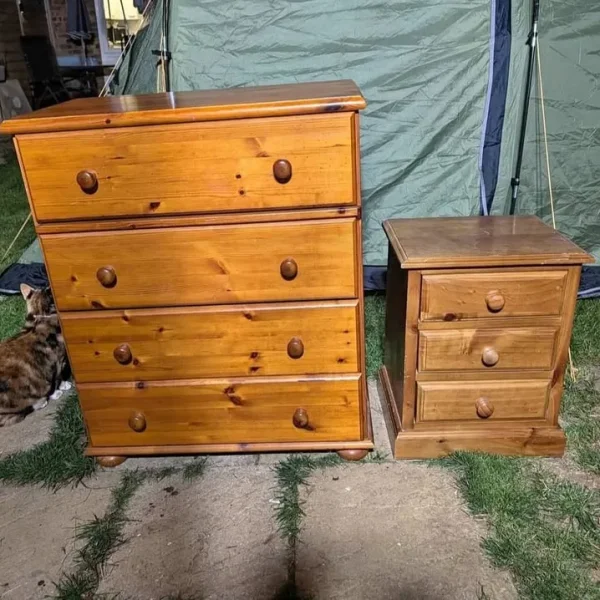 Wooden pine drawers