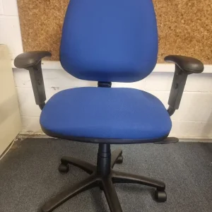 Torasen Blue Adjustable Office Swivel Desk Chairs – 2 Available - Image 2