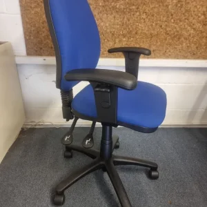 Torasen Blue Adjustable Office Swivel Desk Chairs – 2 Available - Image 3