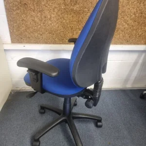 Torasen Blue Adjustable Office Swivel Desk Chairs – 2 Available - Image 4