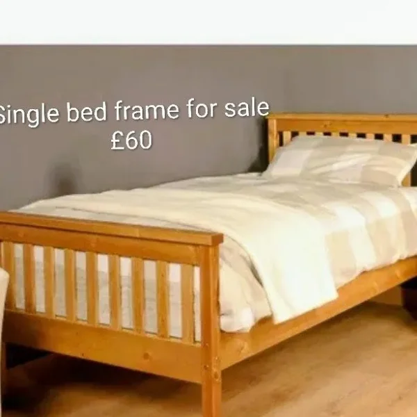 Single wood bedframe