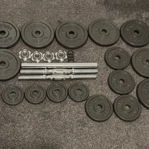 Pro Iron weights set 27kg total - Image 2