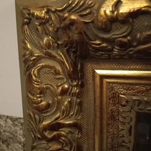 Gold and bronze ornament mirror - Image 2