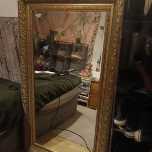 Gold and bronze ornament mirror