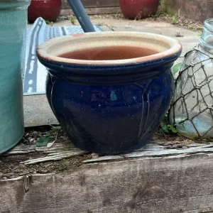 Blue plant pot