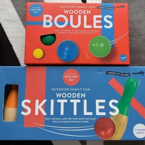 WOODEN BOULES AND SKITTLES - BOTH BRAND NEW IN BOXES