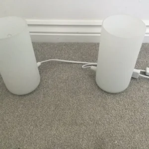 IKEA bedside lights, feather cushions, garden duvet cover and vases - Image 3