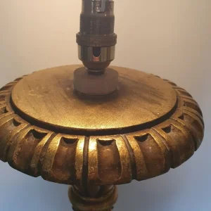 Vintage Italian giltwood floor lamp, mid 20th Century - Image 4