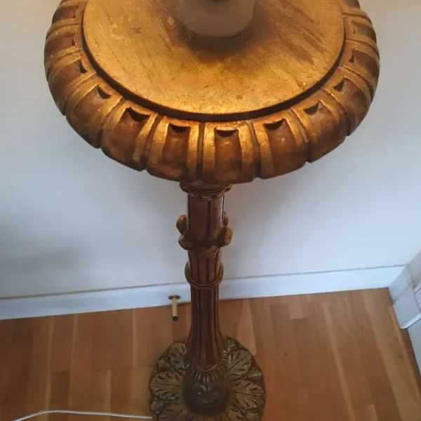 Vintage Italian giltwood floor lamp, mid 20th Century