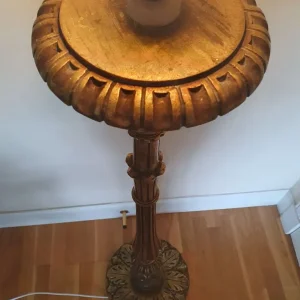 Vintage Italian giltwood floor lamp, mid 20th Century