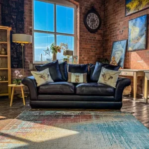 Faux Leather 3 Seater Sofa