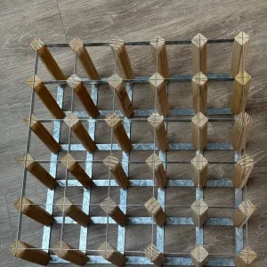 5x5 Wood/Metal Wine Rack - Image 3