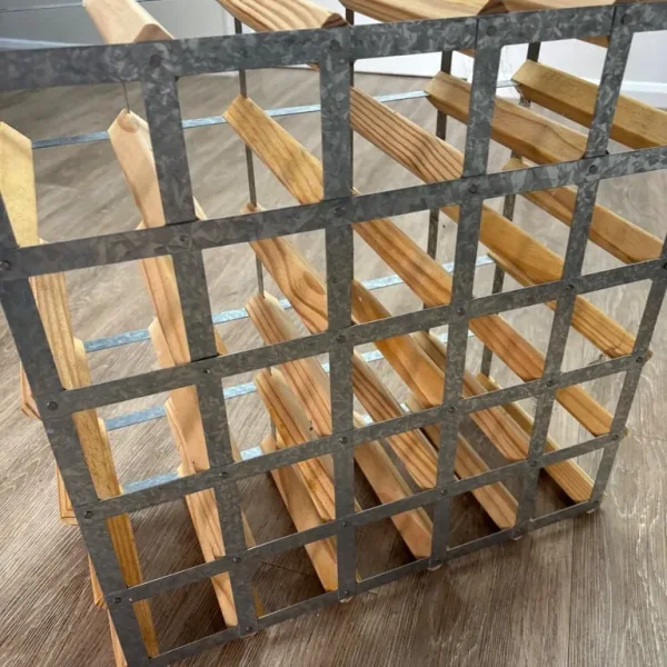 5x5 Wood/Metal Wine Rack