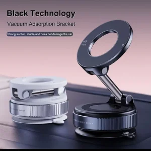 Foldable Vacuum Magnetic Car Phone Holder 360° Rotating Suction Cup Phone Mount - Image 4