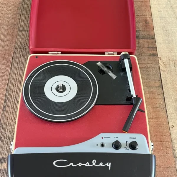 Red Crosley Record Player
