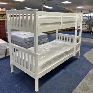 Ashbrook Single Wooden Bunk Bed with Mattresses