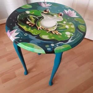 Hand painted side table - Image 3